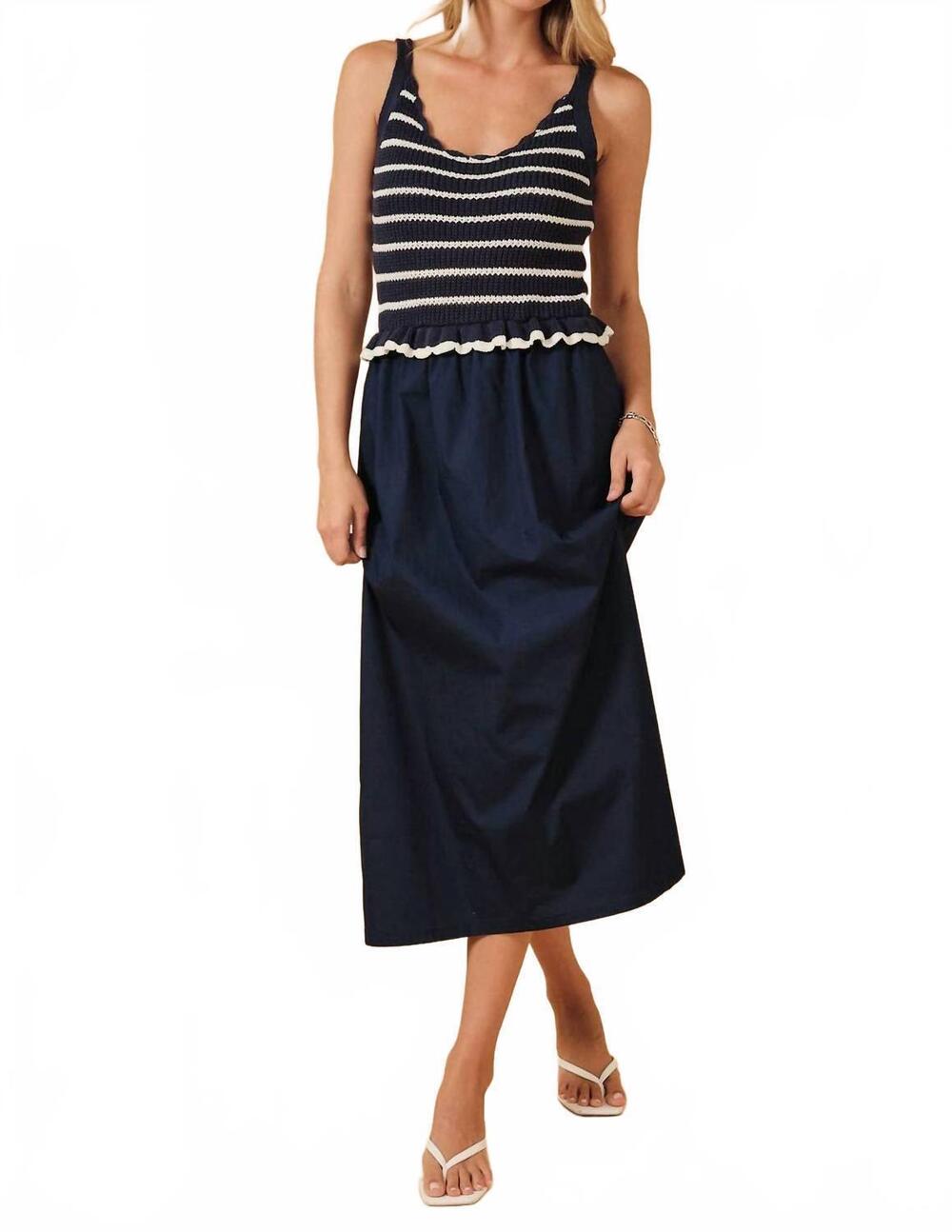 NEW SUNDAY EDITION women's the calista dress in navy blue